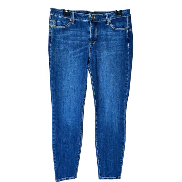 Liverpool Jeans Women Size 10 The Hugger Ankle Blue Dark Wash Mid Rise Denim - Picture 1 of 11